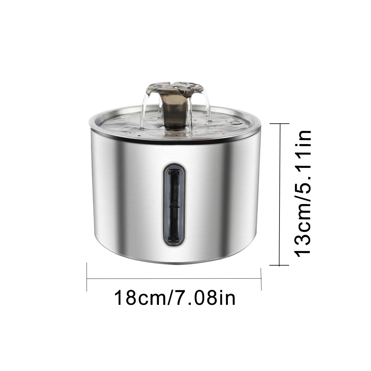 2.5L Stainless Steel Automatic Pet Water Dispenser Fountain For Cats And Dogs Drinking Bowl Easy To Clean Multiple Pets Supplies HIP