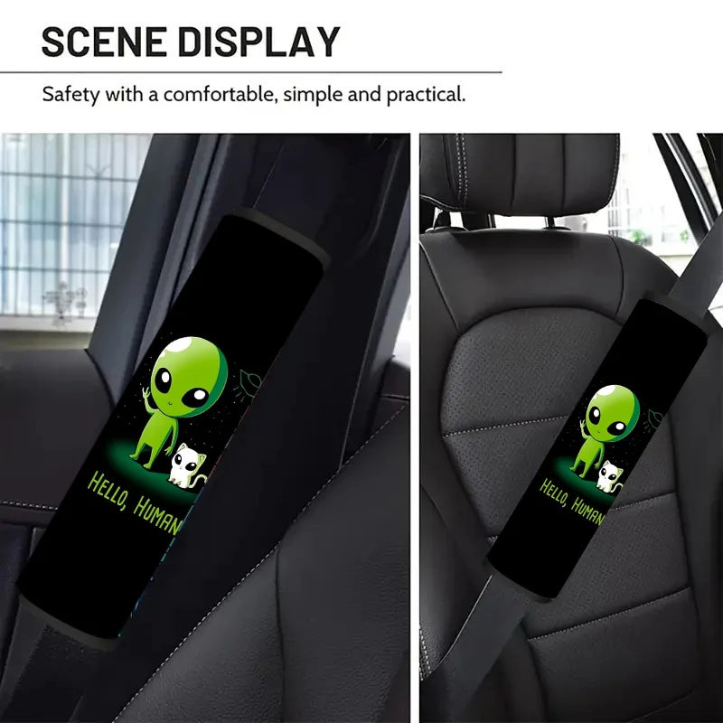 2-Pack Alien Cat Car Seat Belt Covers – Universal Fit | HIP Seat Belt Cover HIP