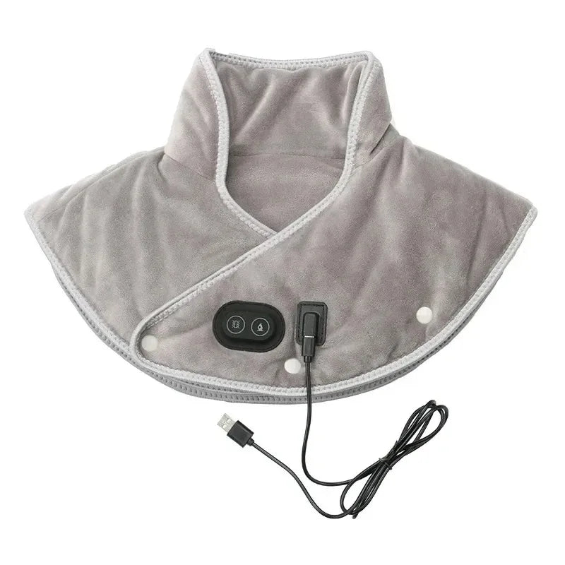 Electric Heated Neck & Shoulder Wrap – 3-Level Thermal Massager Heated Neck Wrap HIP Heat Vibration