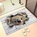 3D Koala Optical Illusion Doormat – Anti-Slip Entry Rug Novelty Doormat HIP 1 50x80cm-Felt