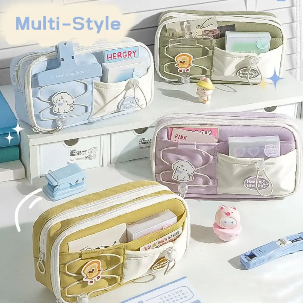 Drawstring Canvas Pencil Case – Large Capacity Pen Bag Canvas Pencil Case HIP