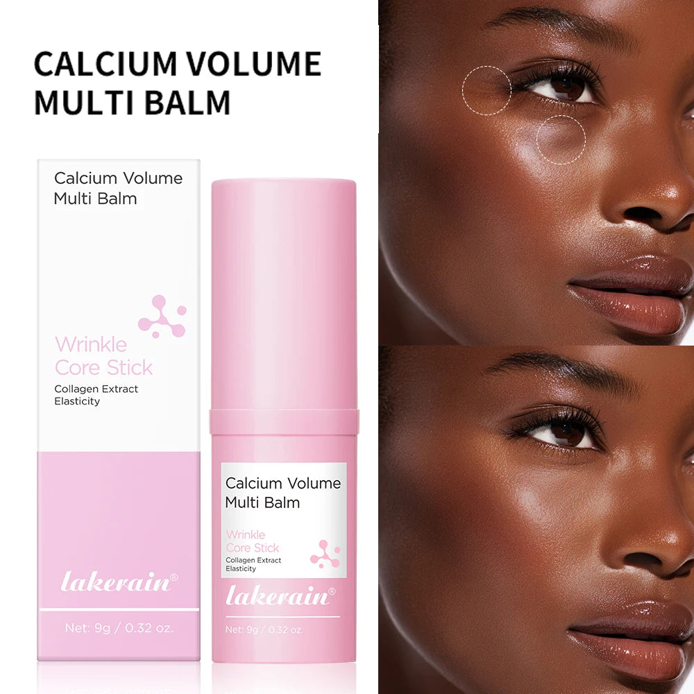 Calcium Collagen Vitamin D Eye Stick Balm Tightens Skin Care Anti Aging Anti Dark Circle Reduces Eye Bags Wrinkles Tear Trough HIP