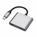 3-in-1 USB-C Hub – 4K HDMI, USB 3.0 & Charging Adapter USB-C Hub Adapter HIP Grey