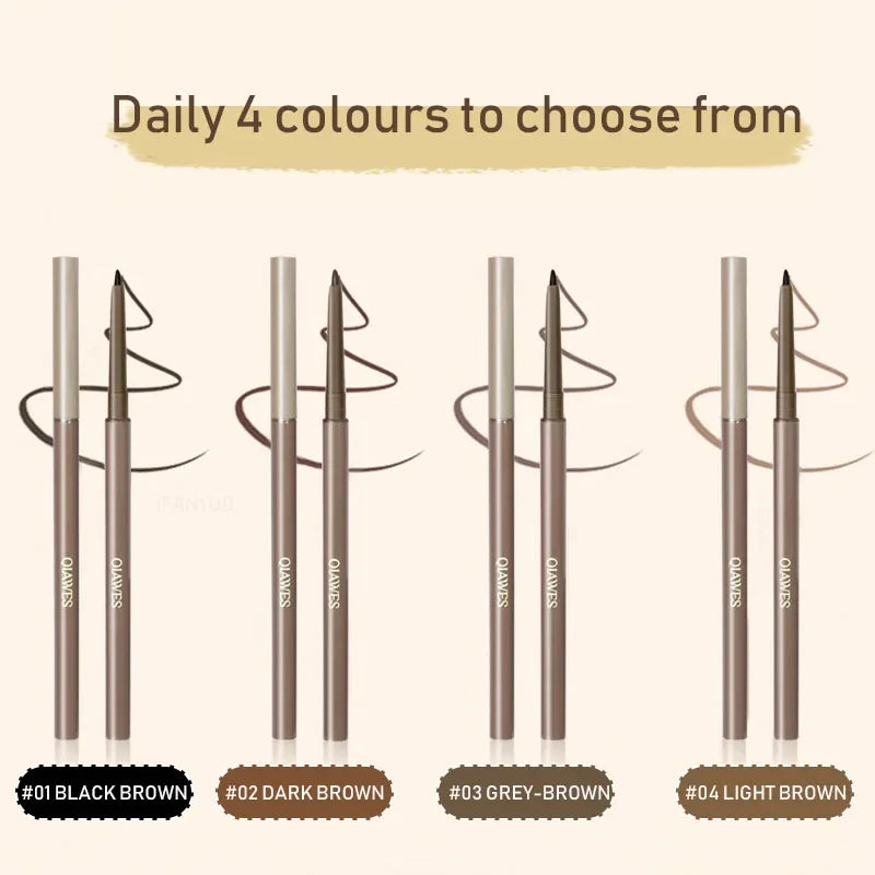 Eyeliner Lying Silkworm Gel Pencil 2in1 Waterproof Long-lasting Non-Smudge Black Brown Eyebrow Pen for Beginner Makeup Cosmetics HIP