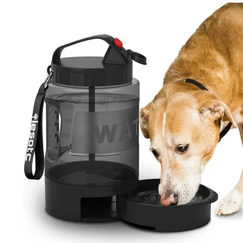 2.2L Portable Dog Water Bottle & Travel Bowl – BPA-Free 77oz Dog Travel Water Bottle HIP