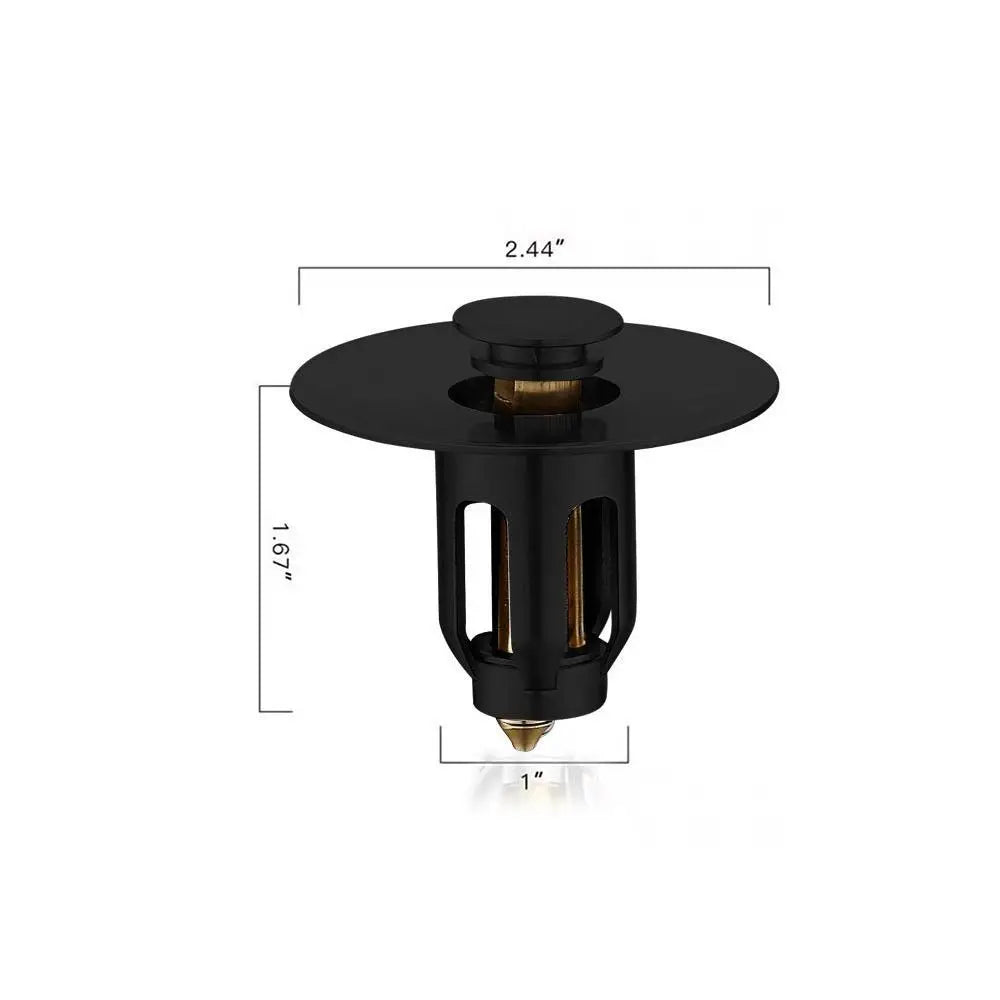 Pop-Up Drain Plug & Hair Catcher – Stainless Steel Sink Strainer Sink Drain Strainer HIP black