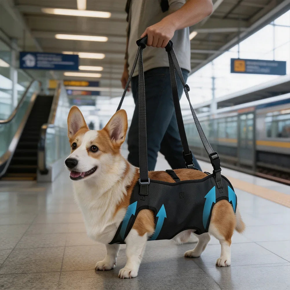 S-2XL Adjustable Padded Handle Strap Dog Lift Strap Elderly Disabled Dog Rehabilitation Walker Support Strap Pet Supplies HIP
