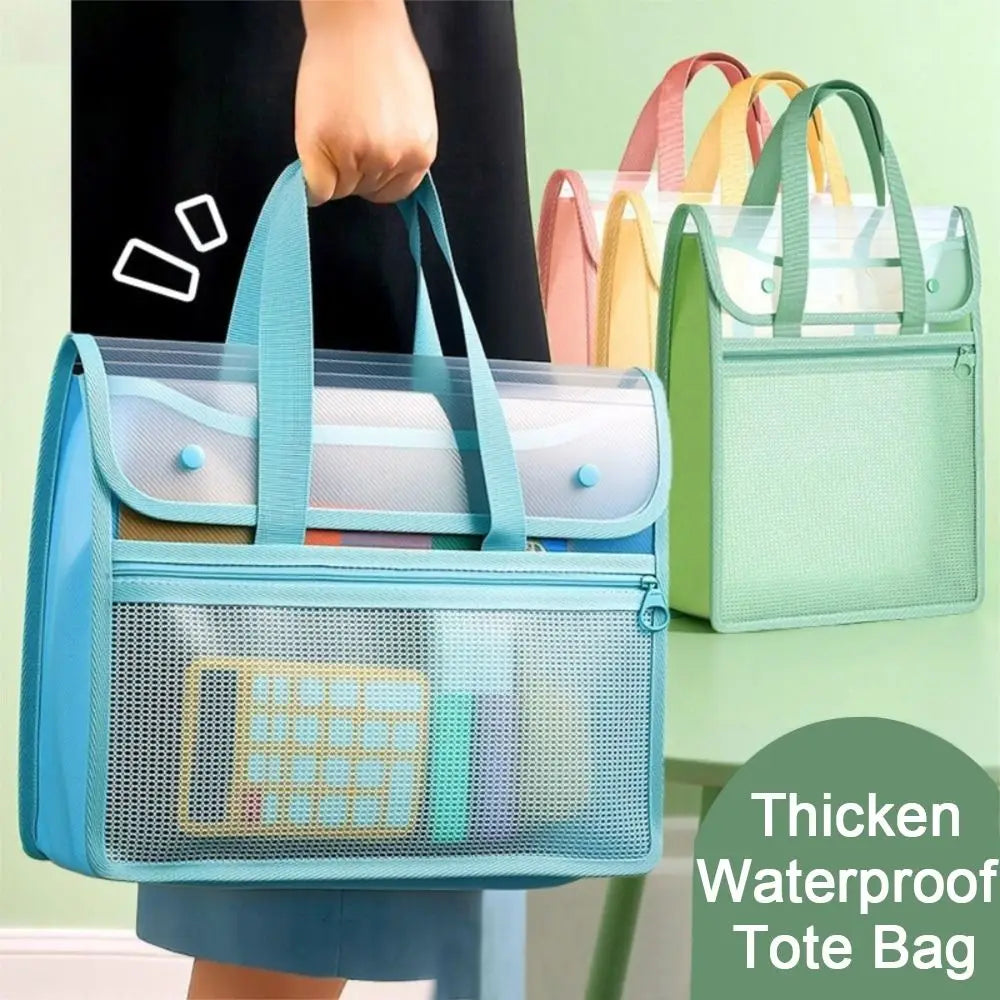 Double Layer Transparent PP File Storage Bag – A4 Portable File Storage Bag HIP