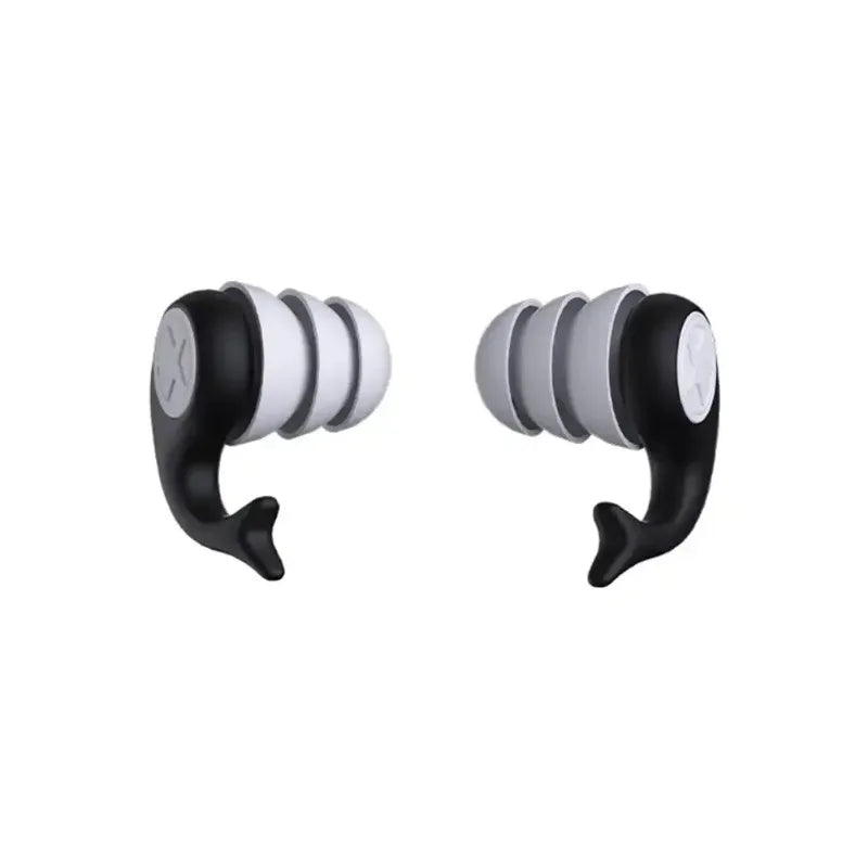 Soft Silicone Earplugs – Sleep, Noise Reduction & Swimming Silicone Earplugs HIP C176-Black-2pcs