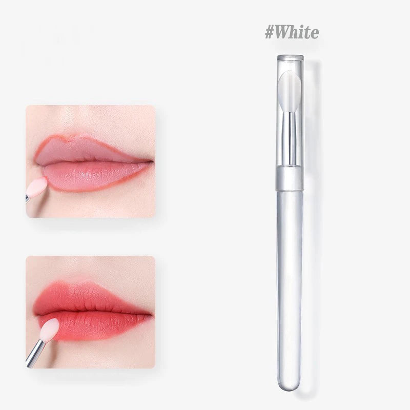 Silicone Lip Brush with Cap – Portable Multi-Purpose Brush Silicone Lip Brush HIP White