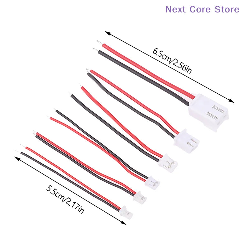 10Pcs Mini JST 2-Pin Connector Cable Set – Multi-Pitch JST Connector Set HIP