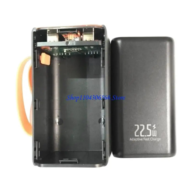 22.5W Fast Charging Power Bank Case for 21700 Cells Power Bank Case HIP 4 sections black CN
