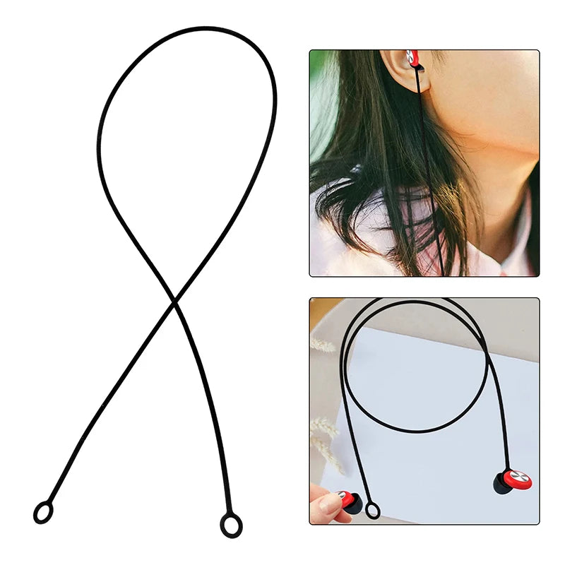 Silicone Anti-Lost Earplug Lanyard Strap | Travel & Work Earphone Lanyard Strap HIP
