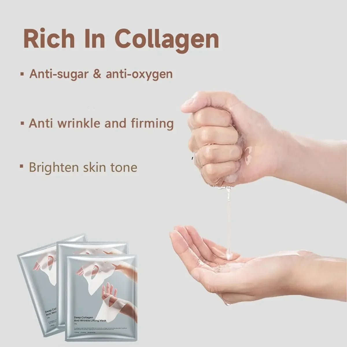 Deep Collagen Anti-Wrinkle Overnight Lifting Face Mask 5 Pack Collagen Face Mask HIP