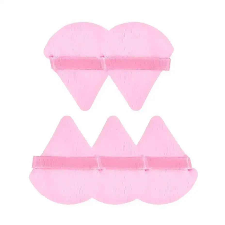 Triangle Powder Puffs for Loose & Liquid Makeup – 3/5/6 Pack Makeup Powder Puff HIP SHE088-5pink