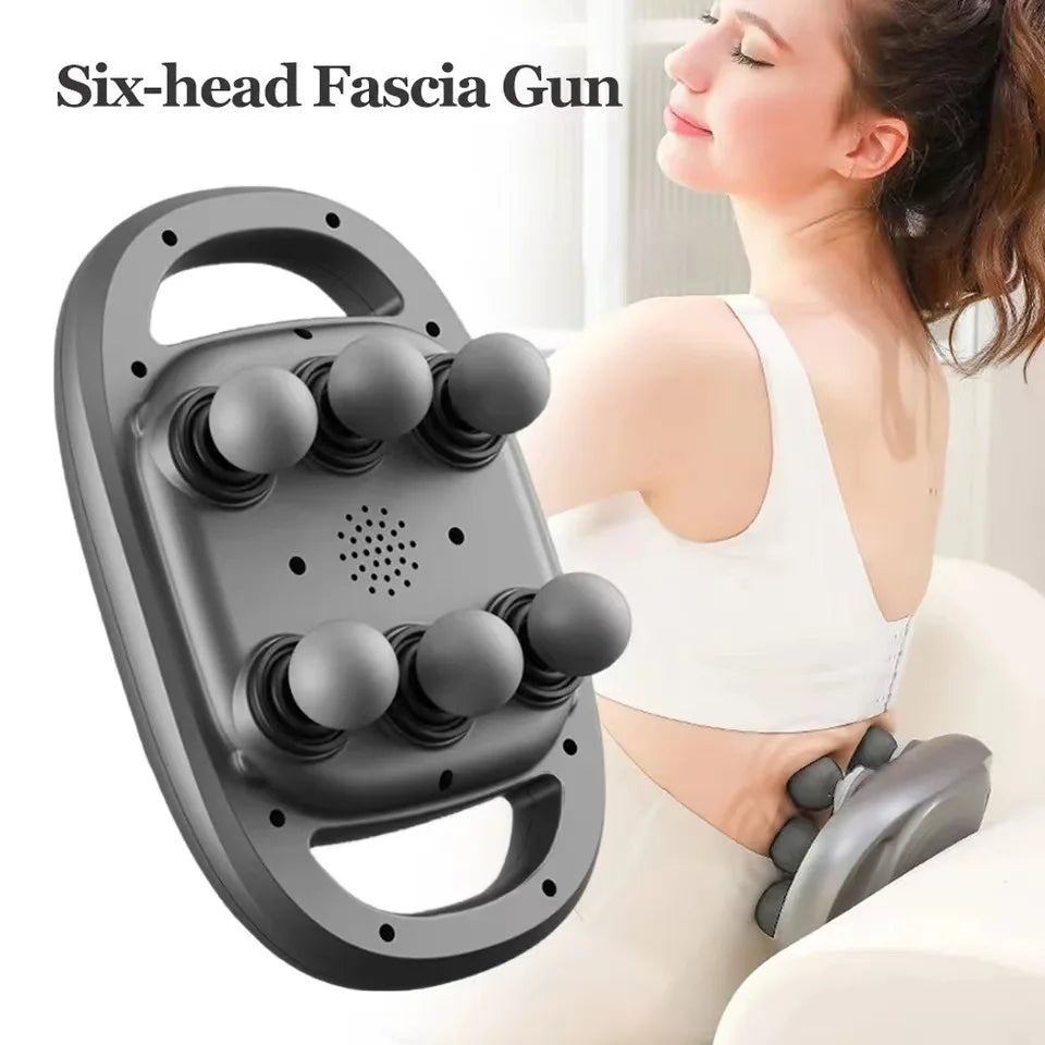 PAQIN 6-Head Percussion Massage Gun – 9 Modes, 20mm Depth Percussion Massage Gun HIP