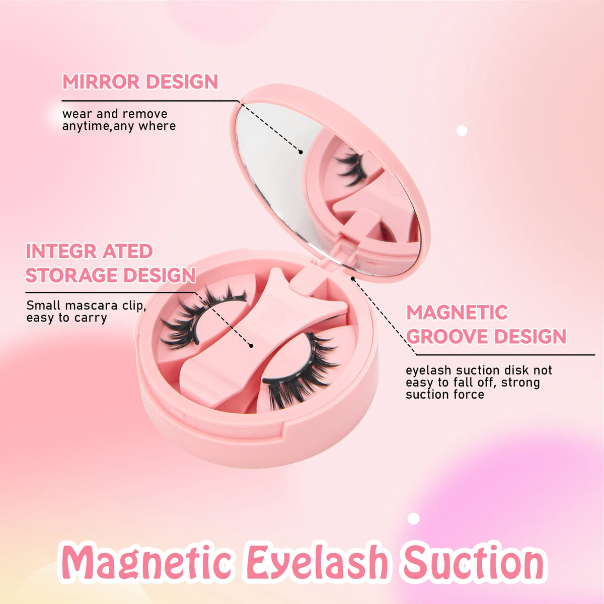 1 Pair, Magnetic Eyelashes, Anime Style, Magnetic Eyelash Set, Reusable, No Glue Needed, Suitable for Sensitive Eyes, Comic-Like Look, Moisturizing Effect, Suitable for Daily Makeup HIP