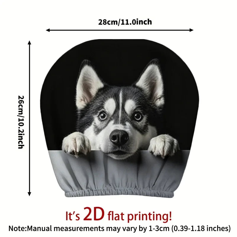 2-Pack Husky Dog Print Car Headrest Covers – SUV & Truck Car Headrest Cover HIP