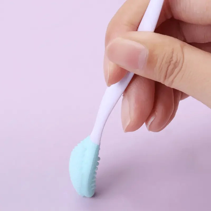 Double-Sided Silicone Face Cleansing & Exfoliating Brush Facial Cleansing Brush HIP