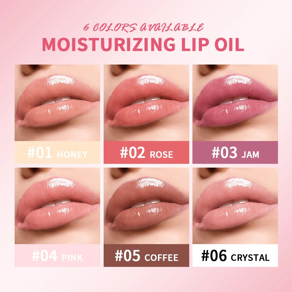 Lakerain Plumping Lip Gloss Hydrating Moisturizing Long Lasting Lip Oil Transparent Lip Tint Daily Lip Care Makeup Cosmetics HIP