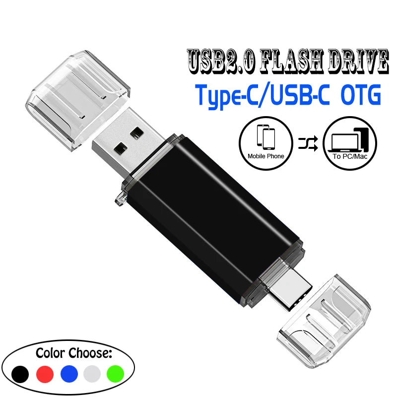 2-in-1 Type-C USB Flash Drive 8GB–128GB | Phone & PC USB Flash Drive HIP