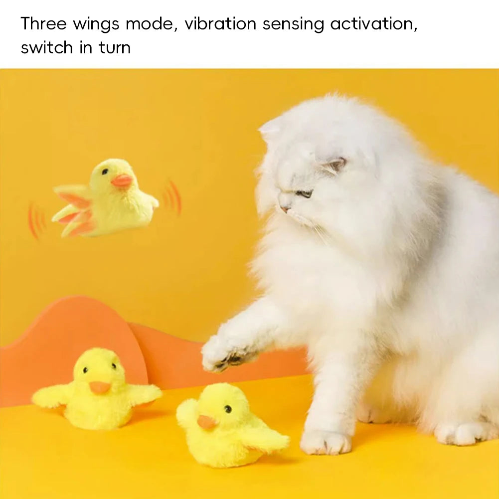 Interactive Cat Toys Flapping Duck Cat Toy Flapping Wings Duck Catnip Toys Vivid Squeak Simulation Bird Interactive Cat Toy HIP