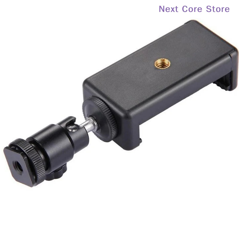 Hot Shoe Phone Clip Bracket – 1/4" Screw Tripod Mount Phone Tripod Bracket HIP