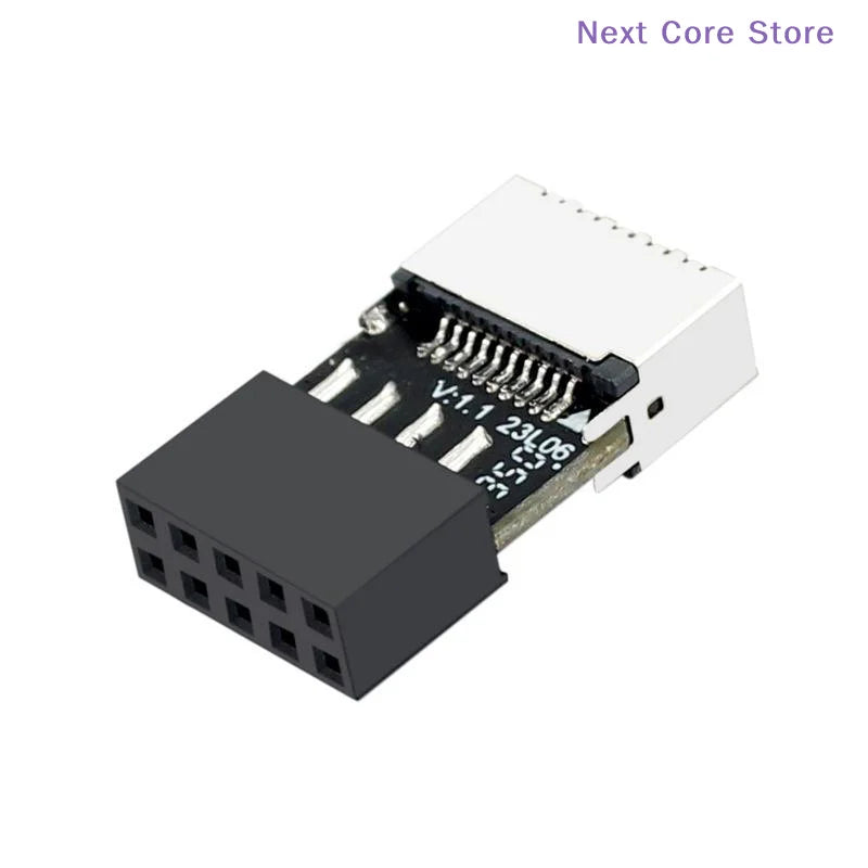 USB 2.0 9-Pin to Type-C Type-E Female Motherboard Adapter Motherboard USB Adapter HIP