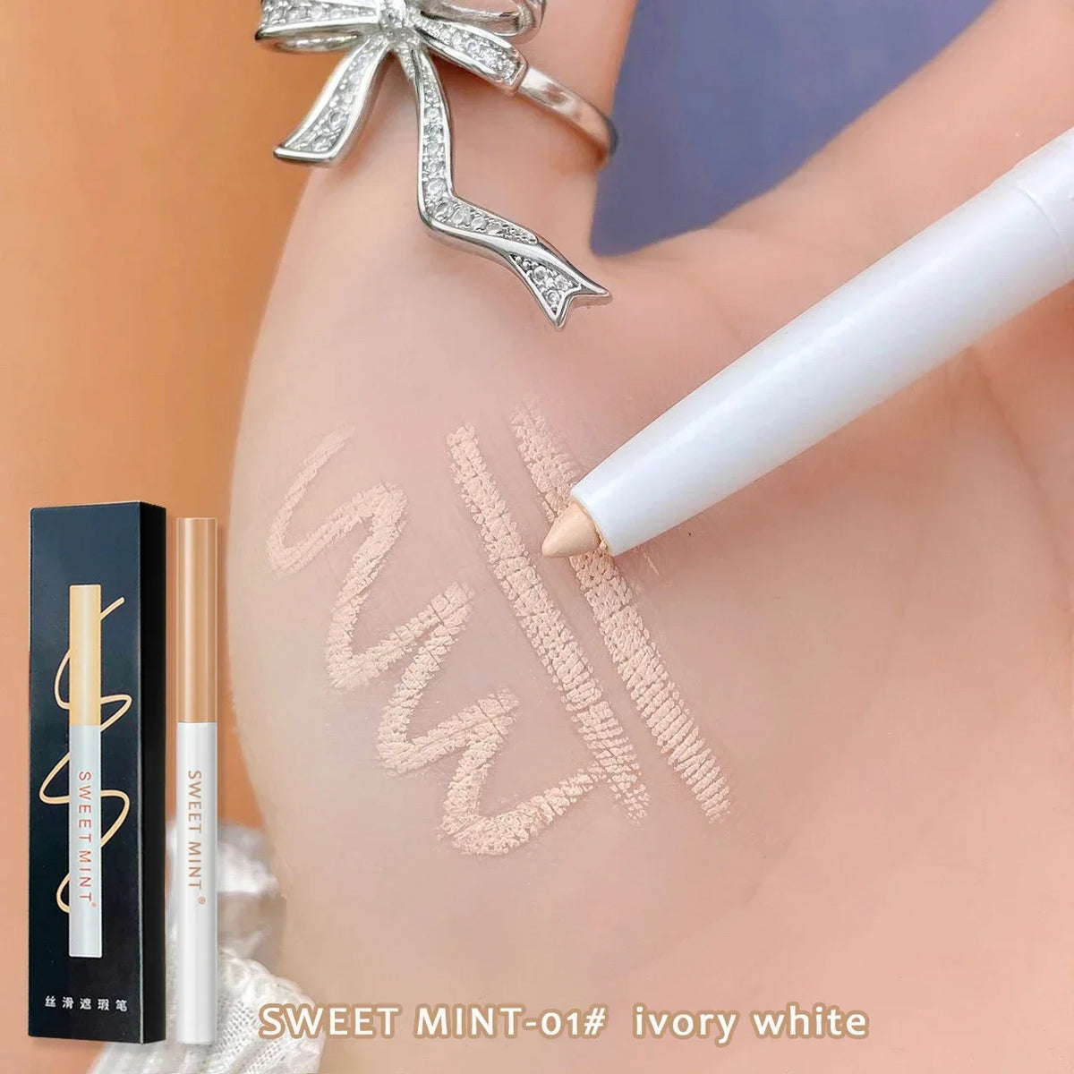 Full Cover Concealer Stick Pencil Conceal Spot Blemish Cream Foundation Waterproof Double-ended Contour Makeup Tool Cosmetic HIP 1 Ivory-SingleHead
