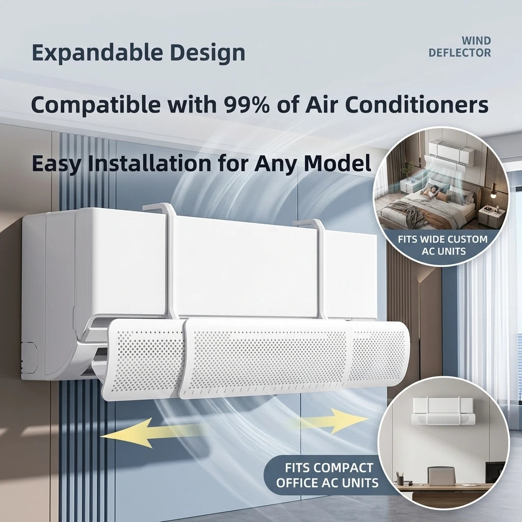  Anti-Direct Blowing Air Conditioning Wind Deflector Wall-Mounted Outlet Baffle Hanging Conditioning Guide Cover HIP