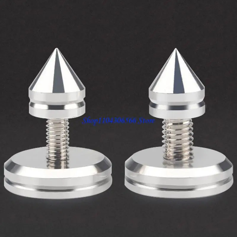 Silver Speaker Isolation Spikes – HiFi Metal Feet Pads Set Speaker Isolation Spikes HIP