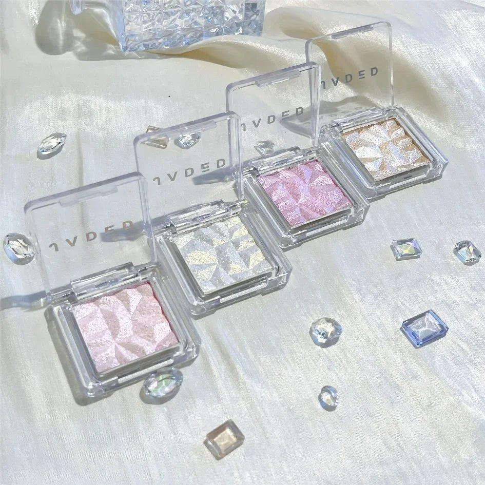 Highlighter Eyeshadow Palette Monochrome Diamond Sparkling Fine Shimmer Sequin Pearly Chameleon 3D Eye Shadow Pigment Contour HIP