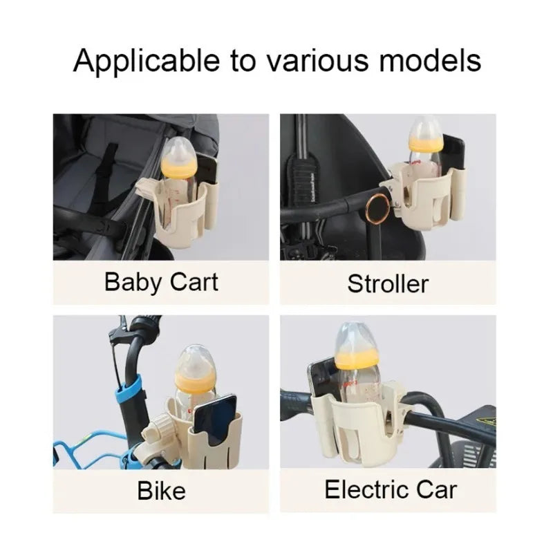 2-in-1 Cup & Phone Holder for Stroller, Bike, Wheelchair Cup Phone Holder HIP