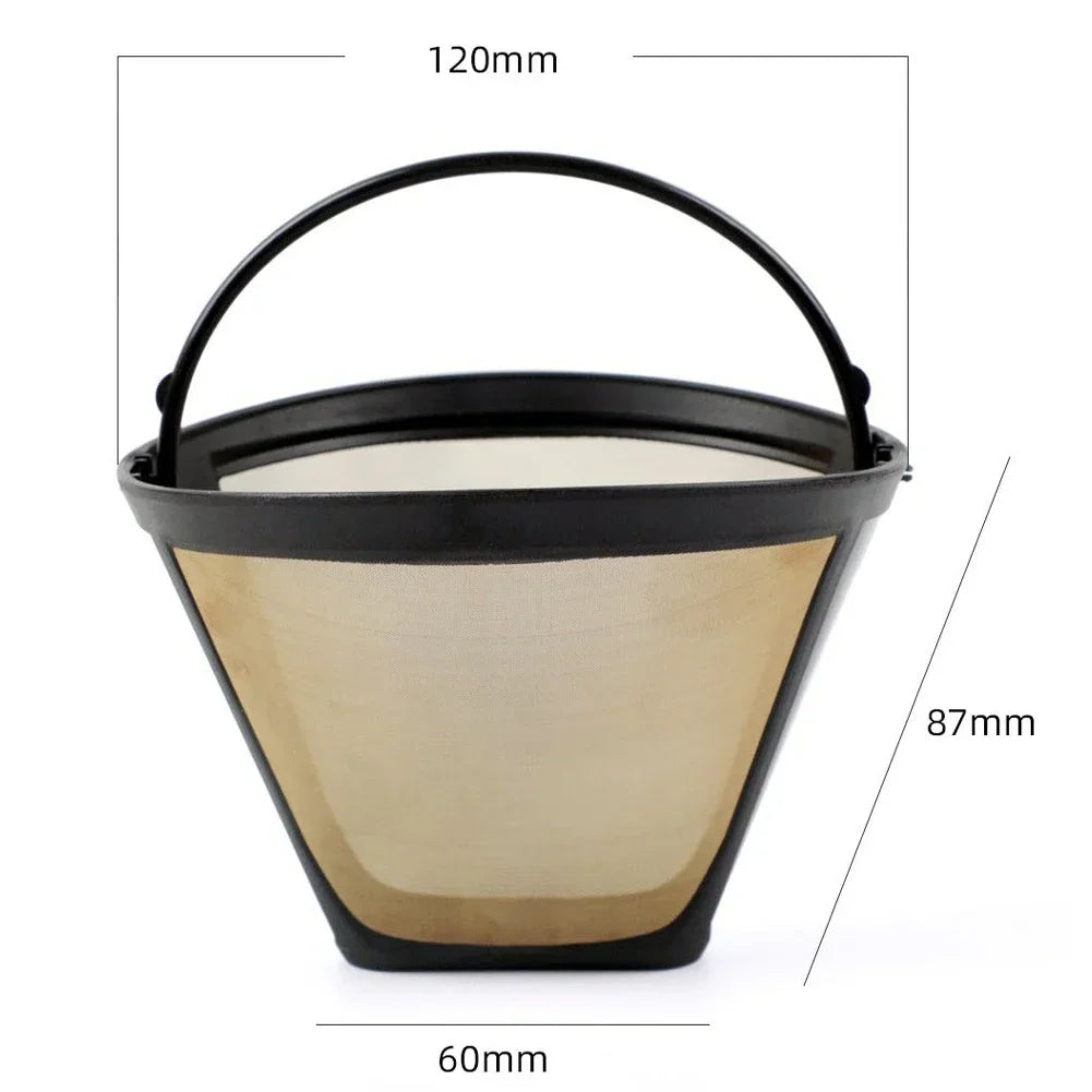Reusable Coffee Filter Cone Coffee Maker Filters for Coffee Bar Brewer Replacement Permanent Basket Filter Coffee Accessories HIP