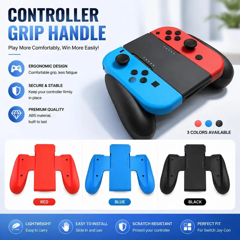 Comfort Hand Grip for Switch Joy-Con Controllers, Non-Slip Soft Touch Handle Bracket for Switch Joy-Con Portable Controller Grip HIP