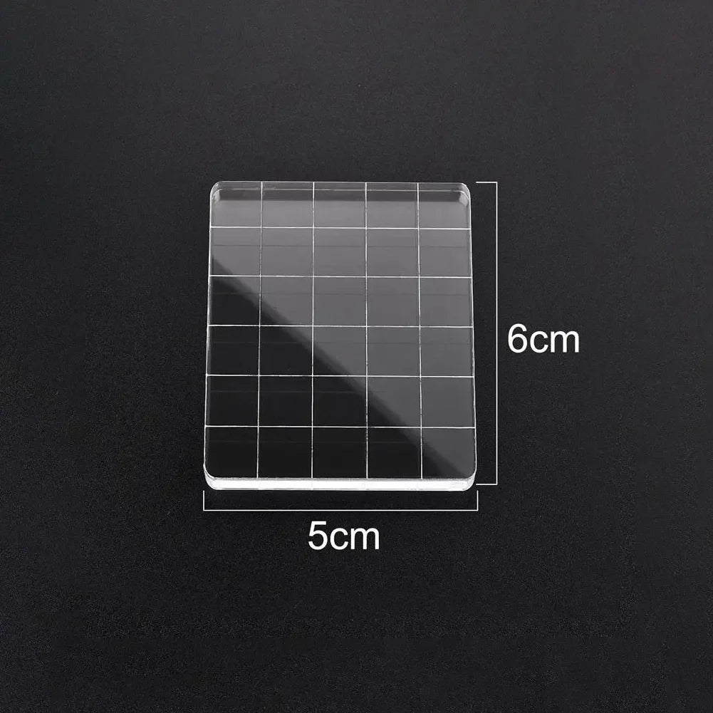 Acrylic Block for Clear Stamp Cling Mounted Rubber Stamps DIY Scrapbooking Photo Album Decorative Handmade Tool Wax Stamp Pad HIP 5x6x0.8cm