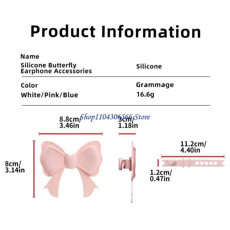 Silicone Headphone Bow Decorations – 2-Pack | Universal Fit Headphone Accessories HIP