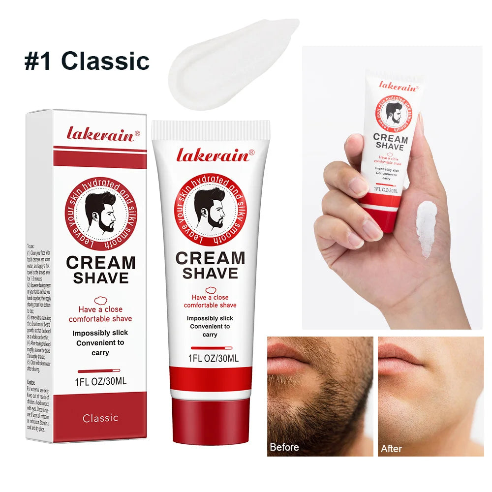 30g Moisturizing Mens Shaving Cream Soft Beard Reduce Friction Comfortable Shave Cream for Man Beard Shaving Foam HIP 2 Vanilla