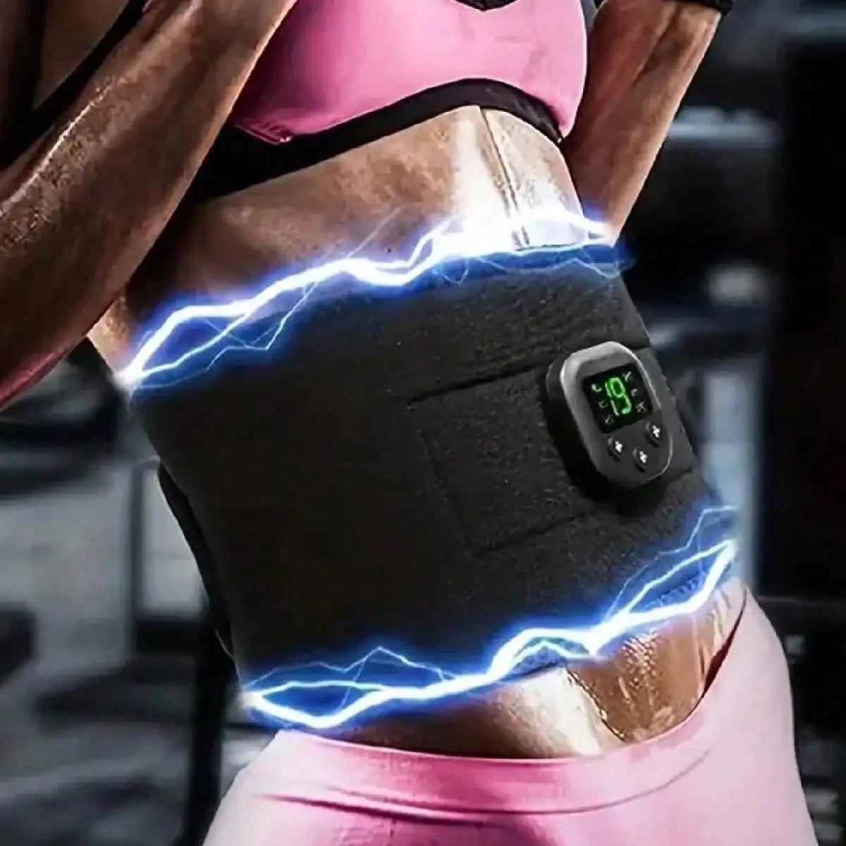 Electric Waist & Body Shaping Massager Belt | USB Rechargeable Body Shaping Massager HIP black
