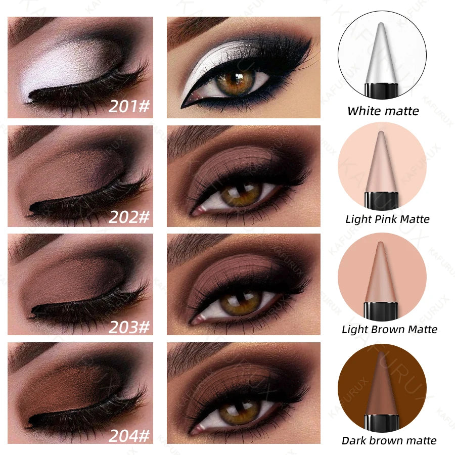 4 Colors Matte Eyeshadow Stikc Eye Shadow Pen Waterproof Nude Eye Makeup Gifts White Pinke Brown Natural Eye Cosemtic Beauty HIP