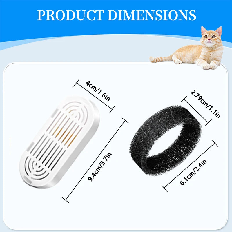 Replacement Activated Carbon Filter Cat Dog Drinking Fountain Replaced Filters for Pet Water Fountain Dispenser Accessories HIP