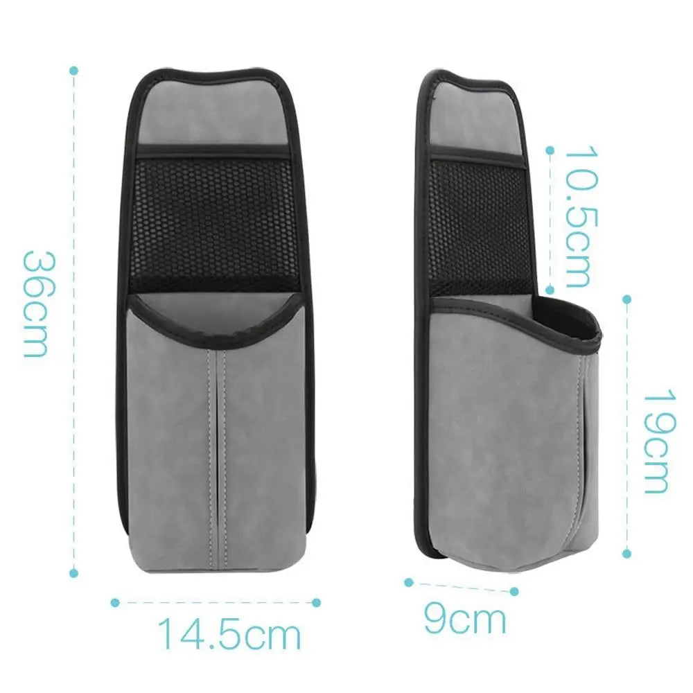 PU Leather Car Seat Side Storage Bag & Bottle Holder Car Seat Organizer HIP