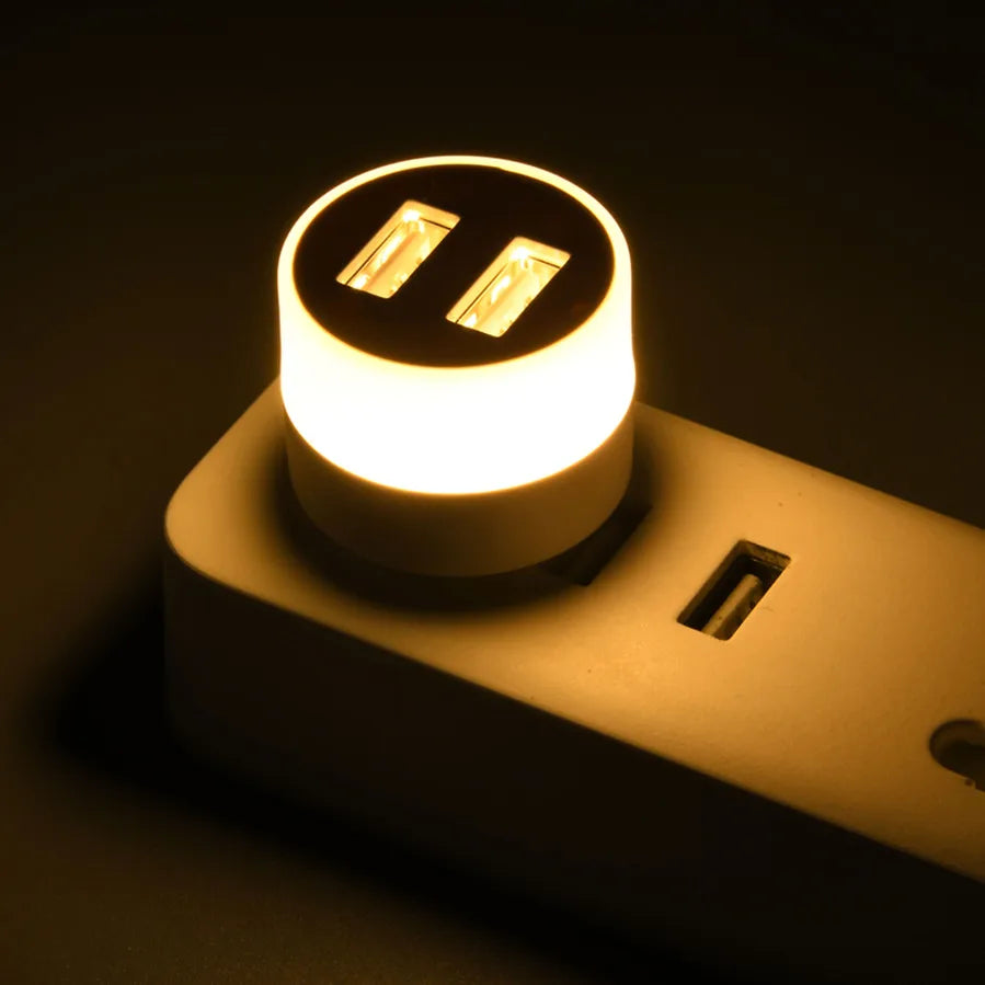 LDHLM USB LED Night Light – Dual USB Splitter Reading Lamp USB LED Night Light HIP warm light