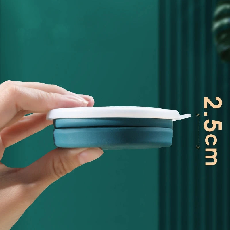 Foldable Silicone Travel Cup with Lid & Lanyard – 320/350ml Collapsible Travel Cup HIP