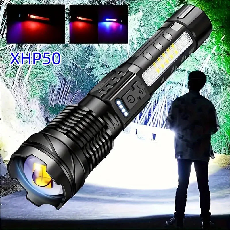 ESMARTER 30W LED Flashlight 1000 Lumens Rechargeable Zoomable LED Flashlight Torch HIP
