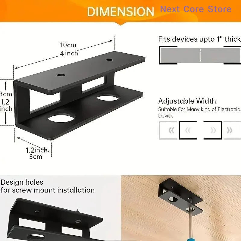 Metal Under-Desk Laptop Mount & Keyboard Storage Shelf Under-Desk Laptop Mount HIP