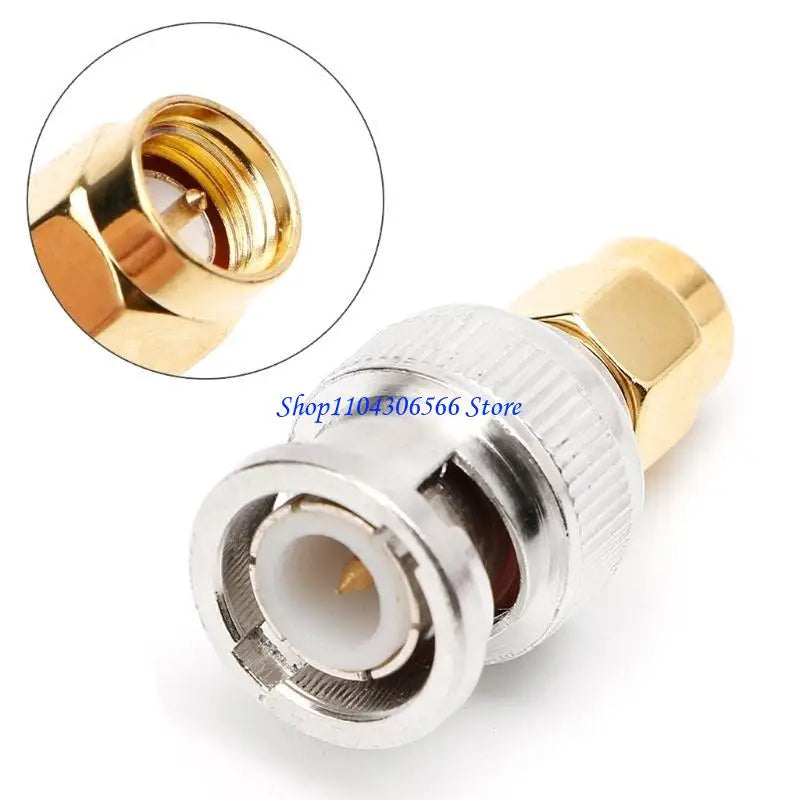 SMA Male to BNC Male RF Coaxial Adapter – Straight, 0–6GHz RF Coaxial Adapter HIP Silver China Mainland