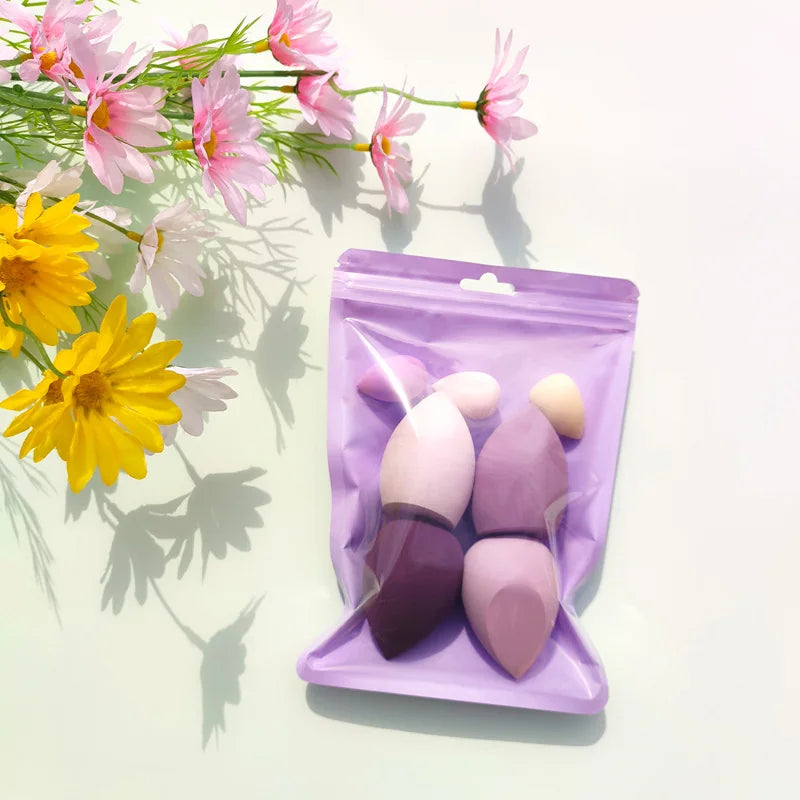 7/12Pcs Cosmetic Puff Makeup Sponge Beauty Egg Foundation Sponges Powder Puff Women Make Up Accessories Beauty Tools HIP 7pcs purple
