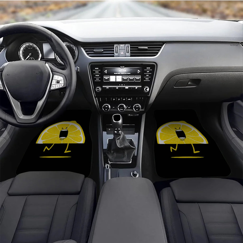 4-Piece Lemon Design Car Floor Mats – Front & Rear Set Car Floor Mats HIP