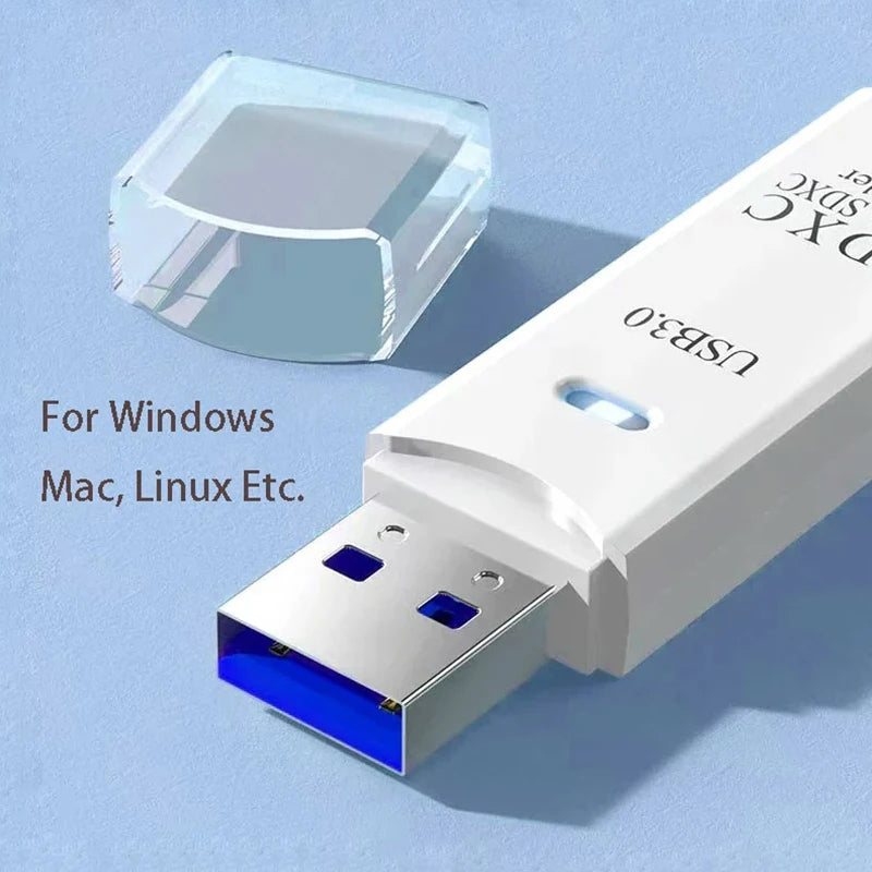 USB 3.0 SD & TF Card Reader – High-Speed Dual Slot Adapter USB Card Reader HIP